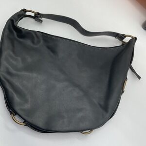 Nine West Black‎ Hobo Bag Shoulder Bag with Bronze Rings